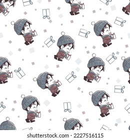 Special Gift from The Boys Vector Graphic Seamless Pattern can be use for background and apparel design