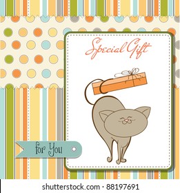 special gift card with cat