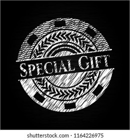 Special Gift chalkboard emblem on black board