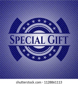 Special Gift denim background
