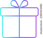 Special gift E-Commers icon with blue duotone style. present, sale, offer, box, shop, package, ribbon. Vector illustration