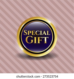 Special gift gold shiny emblem