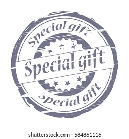 Special gift grunge stamp - vector