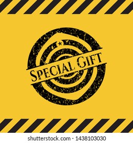 Special Gift grunge warning sign emblem. Vector Illustration. Detailed.