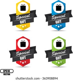 Special gift label and sign - Vector illustration