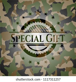 Special Gift on camo texture