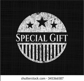 Regalo especial sobre pizarra