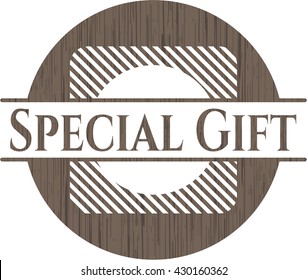Special Gift retro wood emblem