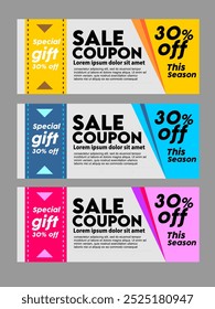 Special gift Sale coupon discount end season sale vector design