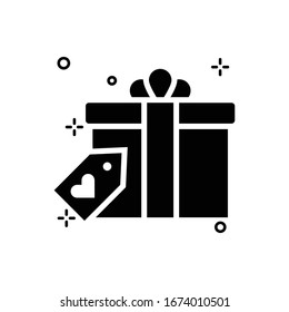 Special Gift Vector illustration. Shopping and E-commerce Glyph icon. 
