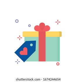 Special Gift Vector illustration. Shopping and E-commerce Flat icon. 