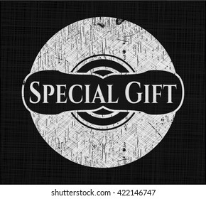 Special Gift written with chalkboard texture