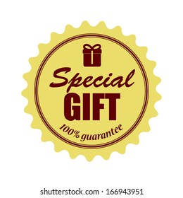 Special Gift Yellow Label - vector