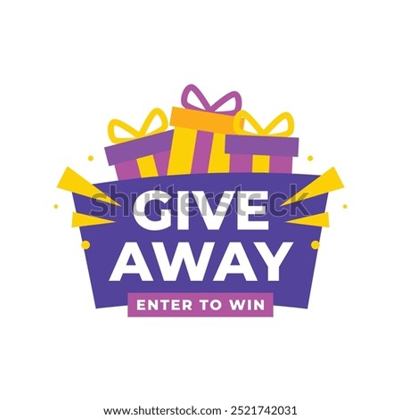 Special Give Away Enter To Win Tag Label Design Illustration