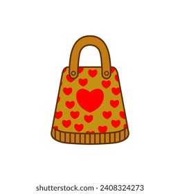 Special Giveaway Bag Red Love Gift Vector Icon Art Vintage