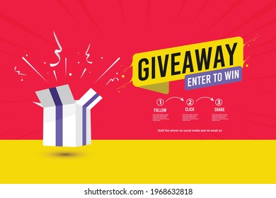 Special giveaway banner design template. 