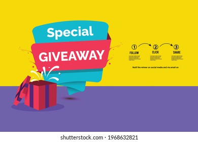 Special giveaway banner design template. 