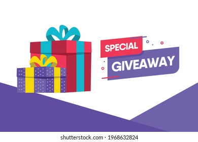 Special giveaway banner design template. 