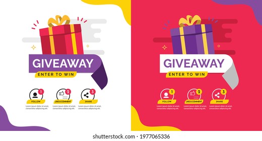 Special giveaway banner design template. 