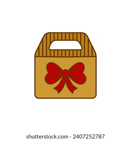 Special Giveaway Box Red Gold Love Vector Icon Art