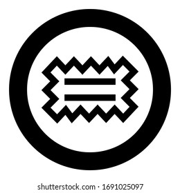 Special glue needed Designation on the wallpaper symbol icon in circle round black color vector illustration flat style image