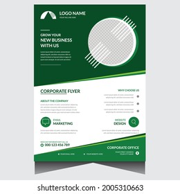 Special green corporate business flyer design template