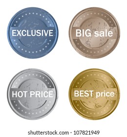 special grunge product labels for your market