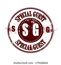 special guest grunge stamp on vector illustration