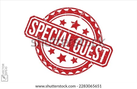 Special Guest grunge stamp red rubber stamp on white background. Special Guest stamp sign. Special Guest stamp.