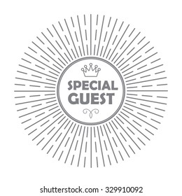 Special Guest Rubber Stamp. Badge template. Vector illustration 