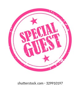 Special Guest Rubber Stamp. Badge template. Vector illustration 