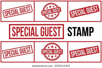 Special Guest Rubber Stamp set Vector