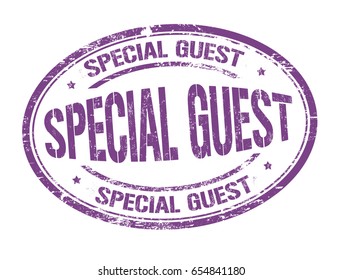 Special guest sign or stamp on white background, vector illustration