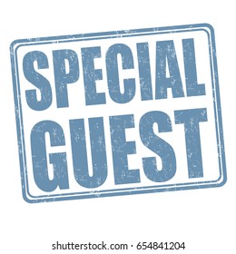 Special guest sign or stamp on white background, vector illustration