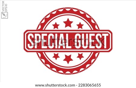 Special Guest stamp red rubber stamp on white background. Special Guest stamp sign. Special Guest stamp.