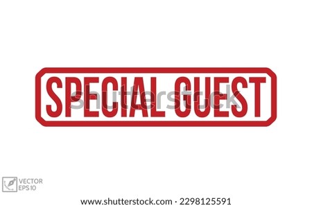 Special Guest stamp red rubber stamp on white background. Special Guest stamp sign. Special Guest stamp.