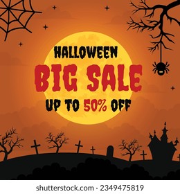 special halloween big sale vector illustration design