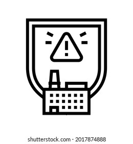 special hazardous environments line icon vector. special hazardous environments sign. isolated contour symbol black illustration