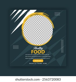 Special healthy food menu promotional shop social media editable post template eps vector file