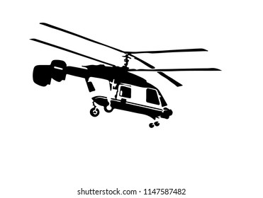 the special helicopter, silhouette