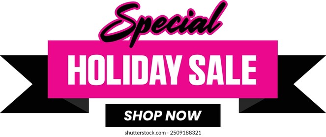 Special Holiday Sale Promotional Ecommerce Offer Design Marketing Symbol