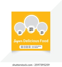 Special hot and delicious food
banner template design