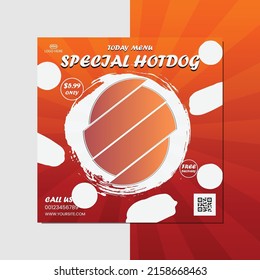 Special Hot Dog Party Flyer Template Design
