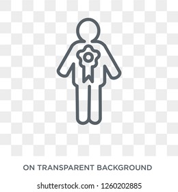 special human icon. Trendy flat vector special human icon on transparent background from Feelings collection. High quality filled special human symbol use for web and mobile