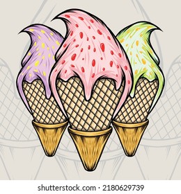 Special Ice Cream Vector. Premium vector