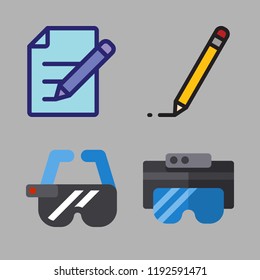 special icon set. vector set about edit and ar glasses icons set.