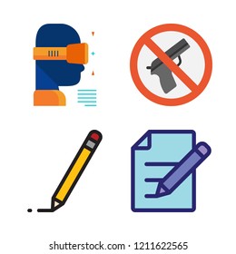 special icon set. vector set about ar glasses, weapons and edit icons set.