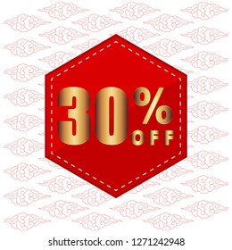 Special imlek sale label or price, vector illustration - Vector