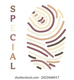 A special imprint. Fingerprint icon. Cyber security and digital security authentication concept. EPS 10.