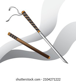 a special katana sword with extraordinary sharpness